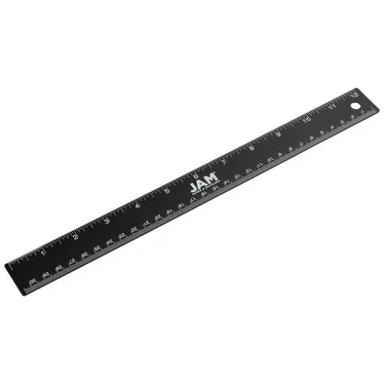 JAM Paper Metallic Stainless Steel Ruler Fuchsia {2}