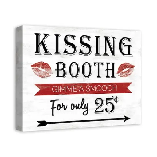 Kissing Booth Sign Canvas Wall Art {3}