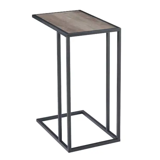 Walker Edison Gray Wash Modern End C Table {1}