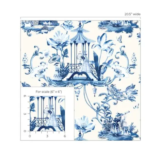 Harrison Howard East of the Moon Delft Peel & Stick Wallpaper {4}