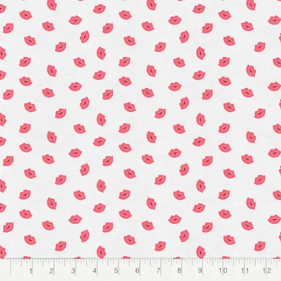 Fabric Editions Pink Lips Cotton Fabric {3}