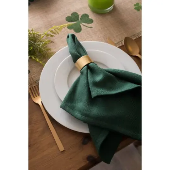 DII&reg; 74" Shamrock Printed Jute Table Runner {6}