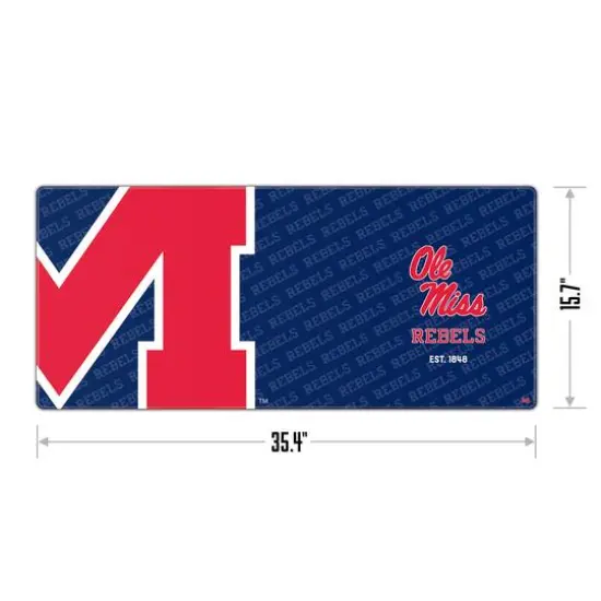 College Football Logo Series Desk Pad Mississippi Rebels {4}