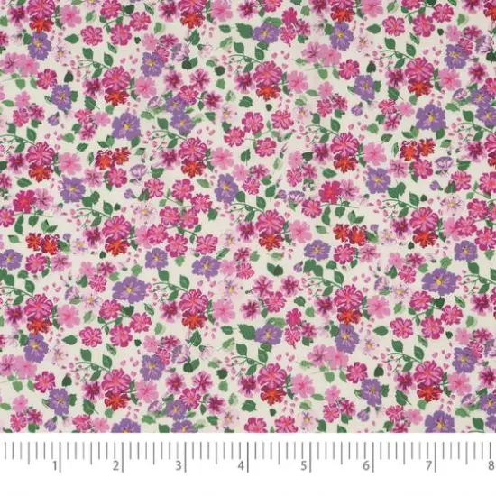 SINGER Spring Purple Floral Cotton Fabric Bundle {5}
