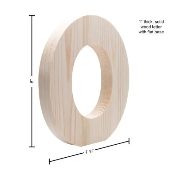 Hampton Art&trade; 8" Chunky Wood Letter O {5}