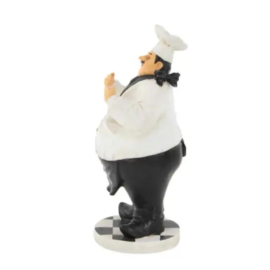 24" White Polystone Traditional Chef Sculpture {5}