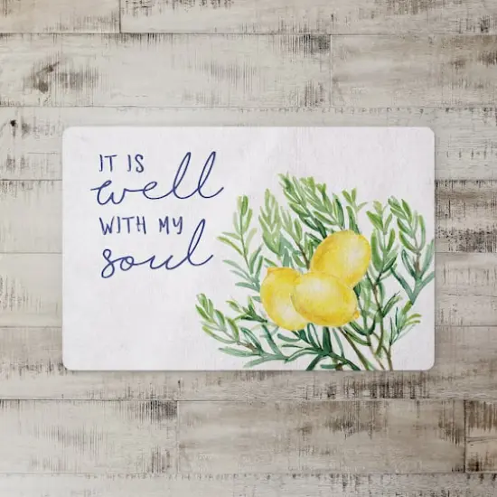 White It is Well with My Soul Lemons Floor Mat {3}