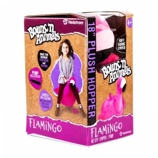 Hedstrom 18" Plush Flamingo Hopper Ball With Pump {5}
