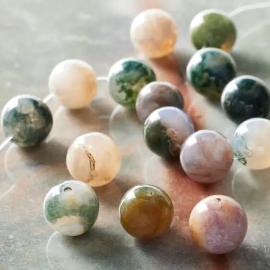 Natural Green Mix Agate Round Beads, 12mm by Bead Landing&trade; {3}