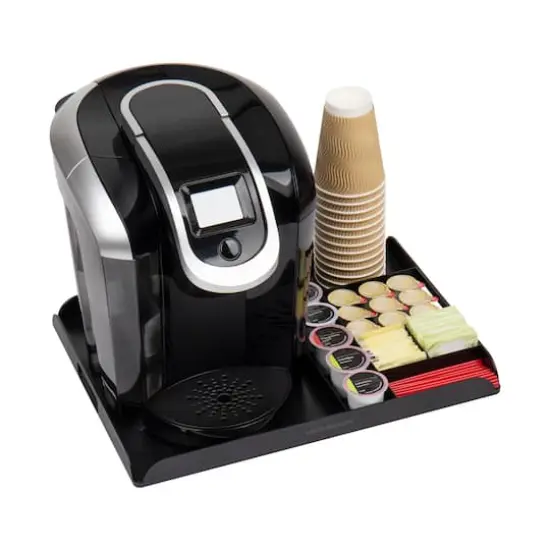 Mind Reader Anchor Collection 7-Pod Capacity Black Coffee Station Countertop Organizer {5}