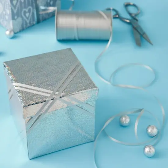 500yd. Textured Curling Ribbon by Celebrate It&trade; Silver {3}