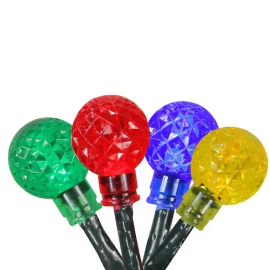240ct. Multicolor LED G20 Globe Christmas String Lights with Green Wire {1}
