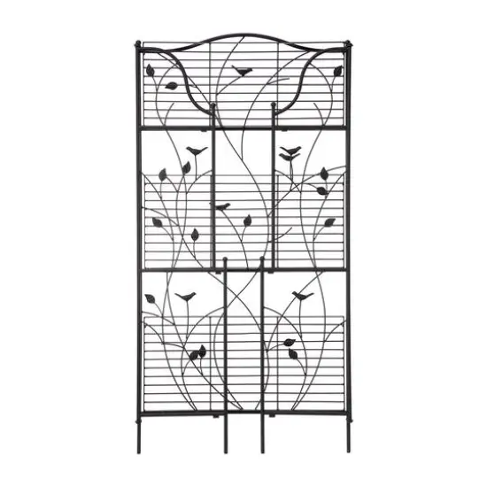 Glitzhome&reg; 3-Tier Black Metal Plant Stand {8}