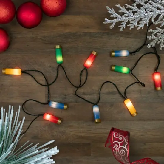 10ct. Multicolor Shotgun Shell Novelty Christmas String Lights {4}
