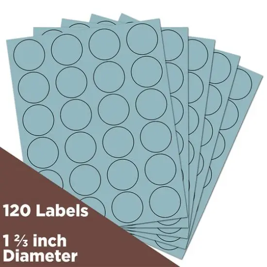 JAM Paper Circle Label Stickers Baby Blue {4}