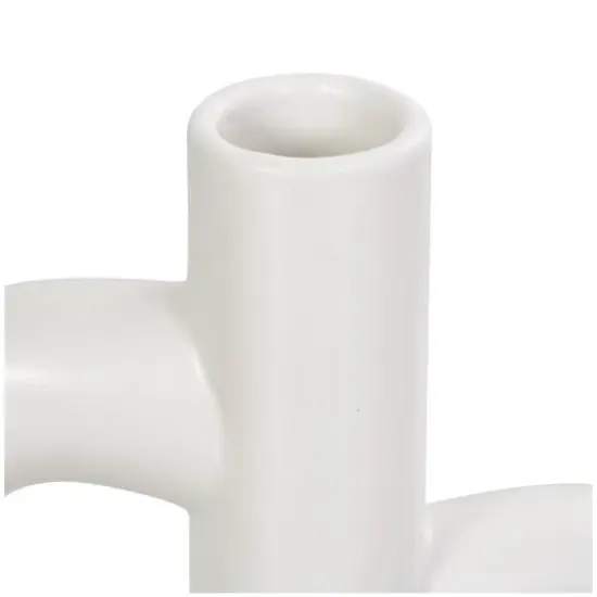 CosmoLiving by Cosmopolitan 10" Black & White Ceramic Abstract 3-Arch Vase Set {10}