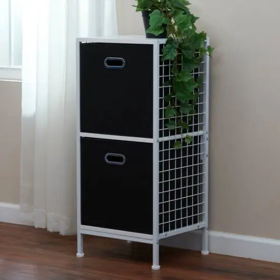 2 Pack Household Essentials 13" Fabric Storage Bins Black {3}