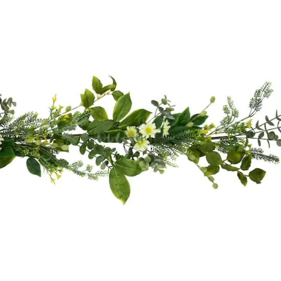 5ft. Mixed Foliage & Daisy Spring Garland {4}