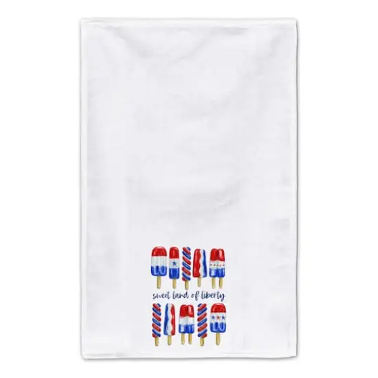 Sweet Land of Liberty Patriotic Popsicles Tea Towel Set {5}