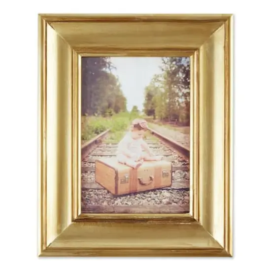DII&reg; Antique Gold Rub 5" x 7" Farmhouse Picture Frame {1}