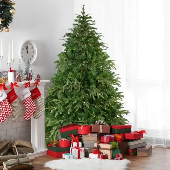 7.5ft. Pre-Lit Roosevelt Fir Artificial Christmas Tree, Warm White LED Lights {3}