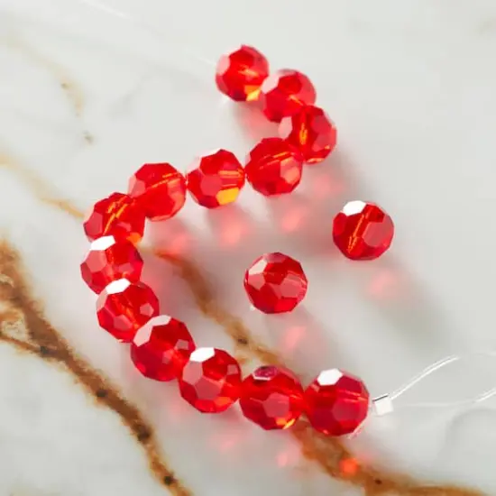 Preciosa Glass Crystal Round Beads, 8mm by Bead Landing&trade; Light Siam {3}