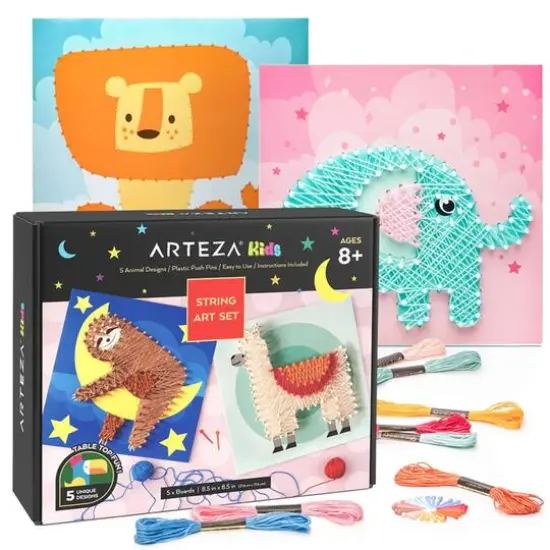 Arteza&reg; Kids String Art Animal Set {1}