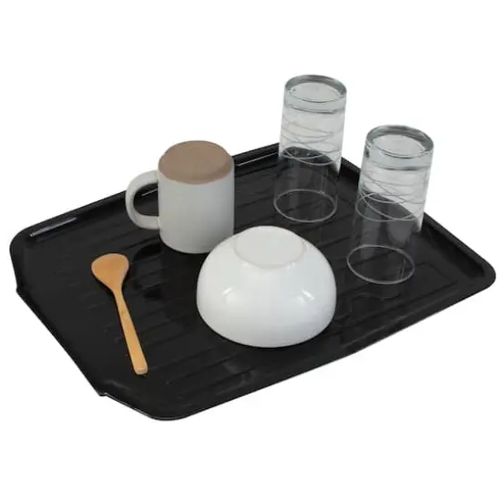 Kitchen Details Countertop Draining Tray Black {4}