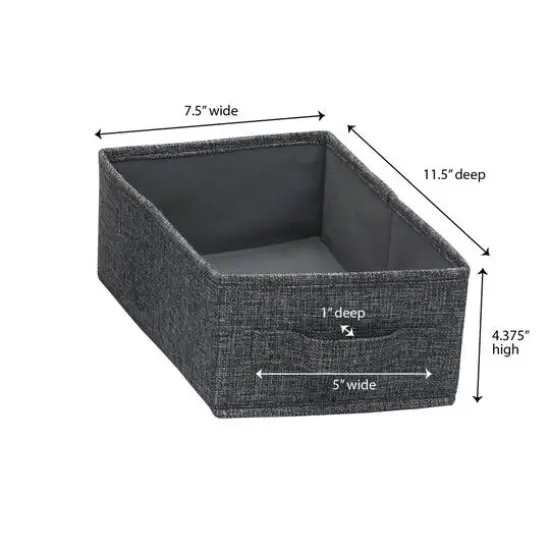 Household Essentials 11.5" Narrow Organizer Drawers, 2ct. Graphite {6}