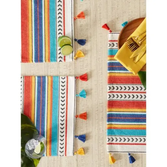 DII&reg; Picante Stripe Tassel Placemats, 6ct. {11}