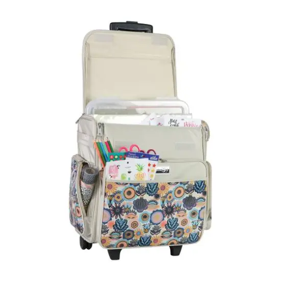 Everything Mary Floral Rolling Scrapbook Storage Tote {5}