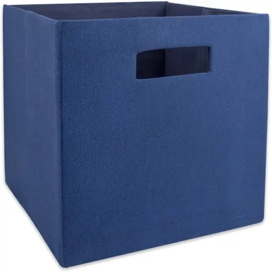DII&reg; 11" Polyester Solid Storage Cube Nautical Blue {1}