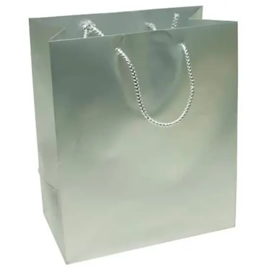 JAM Paper Medium Silver Foil Gift Bags, 3ct. {1}