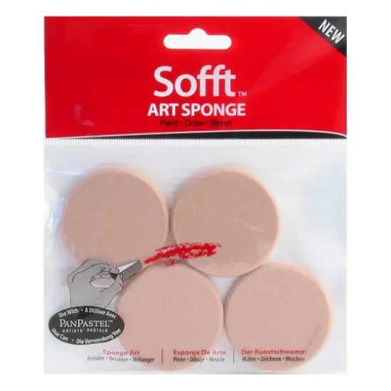 Colorfin Sofft&trade; Round Art Sponges, 4ct. {1}