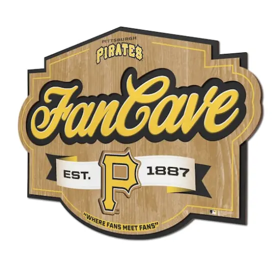 MLB Fan Cave Sign Pittsburgh Pirates {1}