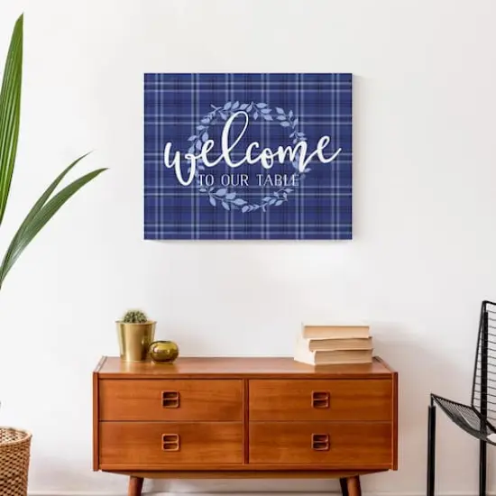 Welcome To Our Table Canvas Wall Art {5}