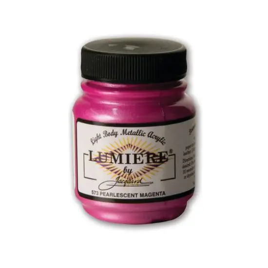 Jacquard Lumiere Metallic Acrylic Paint, 2.25oz. Pearlescent Magenta {1}