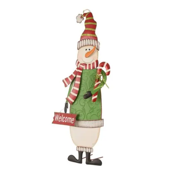 Glitzhome&reg; 36" Snowman Metal Yard Stake {5}