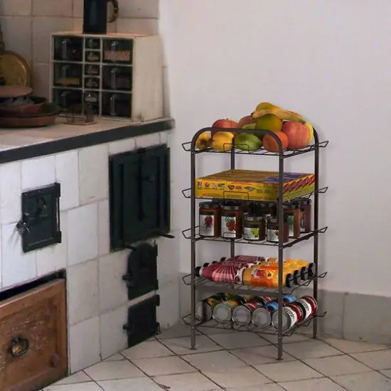 NEX&trade; 31" Black Freestanding 5-Tier Water Bottle Organizer {6}