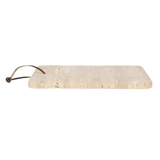 Hello Honey&reg; 12" Travertine Cutting Board with Leather Tie {8}