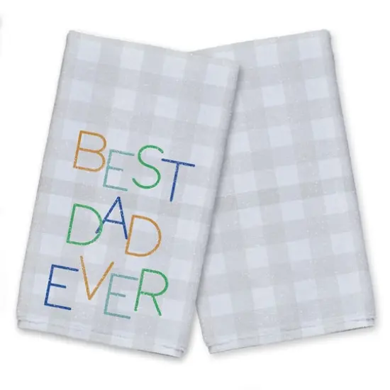 Best Dad Ever Check Towel Set {1}