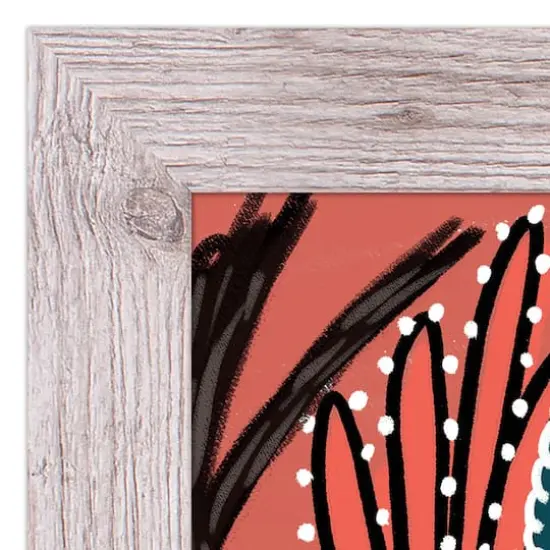 Funky Leopard Western Framed Print White {4}