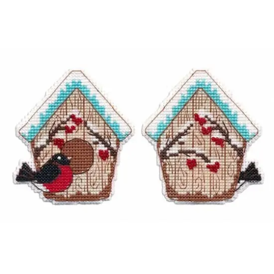 Oven Christmas Toy Birdhouse Cross Stitch Kit {1}