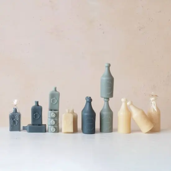 Hello Honey&reg; Unscented Embossed Bottle-Shaped Candle Cream {3}