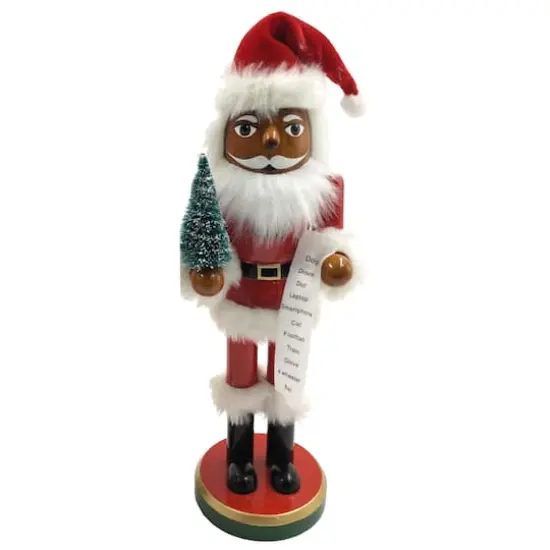 Santa's Workshop 14" Santa With Tree & List Nutcracker {1}