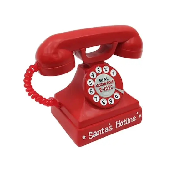 6.5" Red Santa's Hotline Phone Tabletop D&eacute;cor by Ashland&reg; {3}