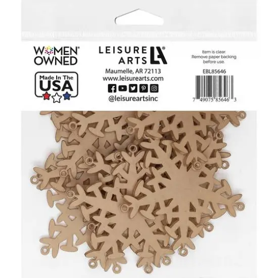 Essentials by Leisure Arts 3" Snowflake Clear Acrylic Ornaments, 10ct. {3}