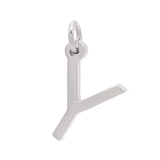Sterling Silver Alphabet Charm by Bead Landing&trade; Y {1}