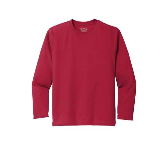 Port & Company&reg; Youth Long Sleeve Performance T-Shirt Red {1}