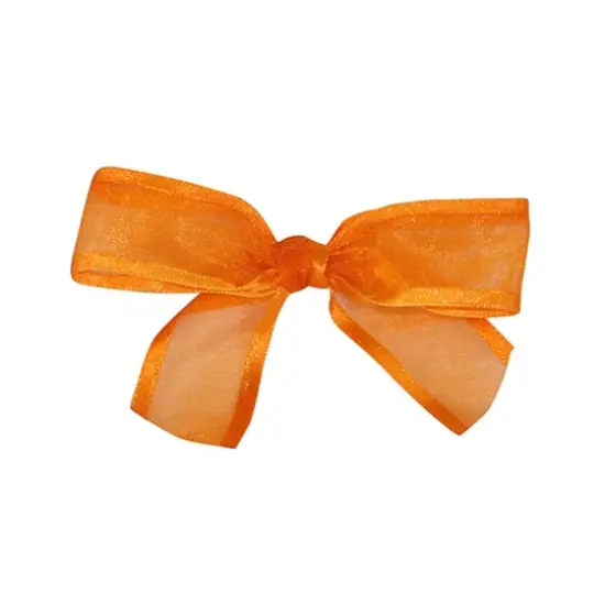 JAM Paper 7/8" Sheer Satin Edge Twist Tie Bows, 100ct. Orange {1}